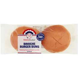 Bakery DuJour Brioche Burger Buns 4 pk 200g
