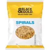 Black & Gold Short Pasta #17 Spirals 500g