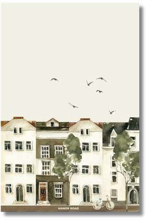 Manor Road Microfiber Tea Towel City Life