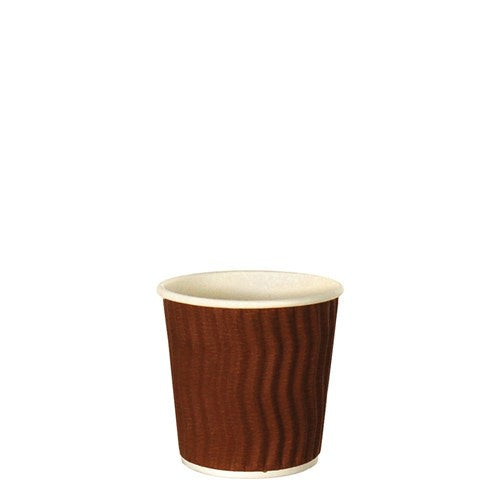 Cool Wave Cups Double Wall Brown 4oz 25pk