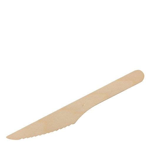 Wooden Cutlery Knife 160mm 100pk