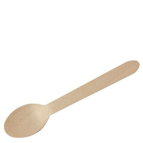 Wooden Cutlery Spoon 160mm 100pk