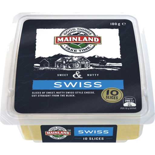 Mainland Cheese Swiss Slices 180g
