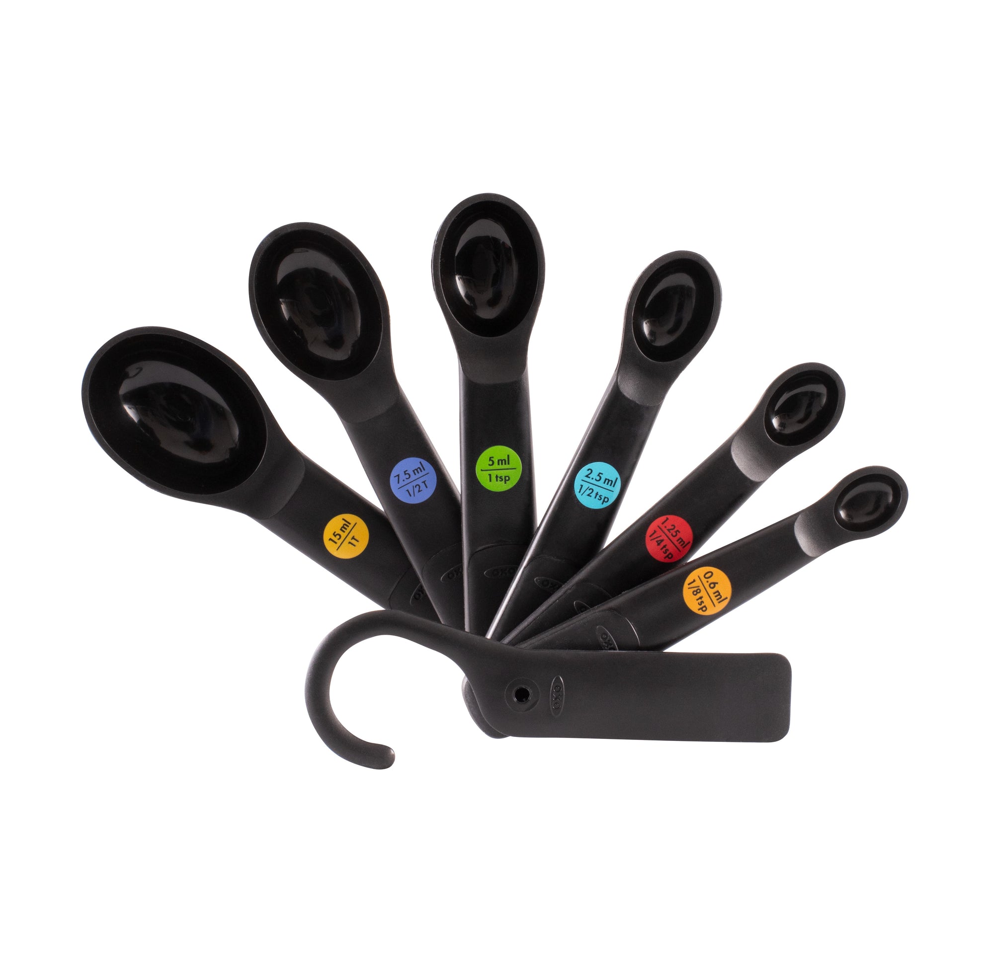 OXO Good Grips Plastic Measuring Spoons Black 7 Piece