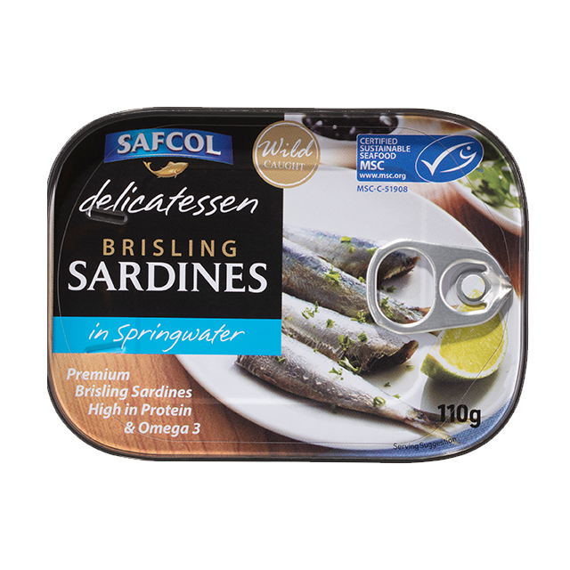 Safcol Brisling Sardines in Springwater 110g