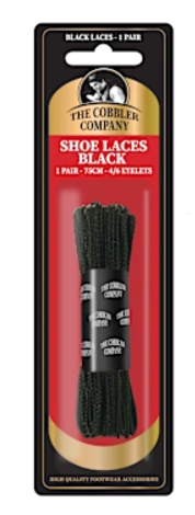The cobbler company - shoe laces black 1 pair 75cm 4/6 eyelets