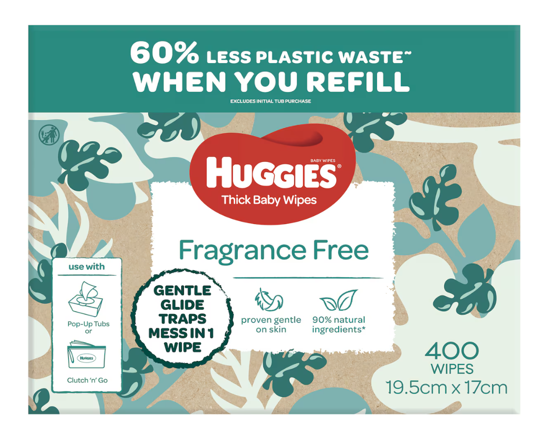 Huggies Baby Wipes Fragrance Free 400pk