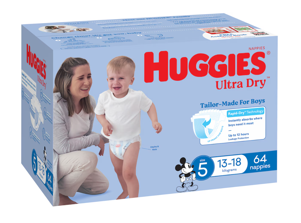 Huggies Ultra Dry size 5 Walker Boy 64pk