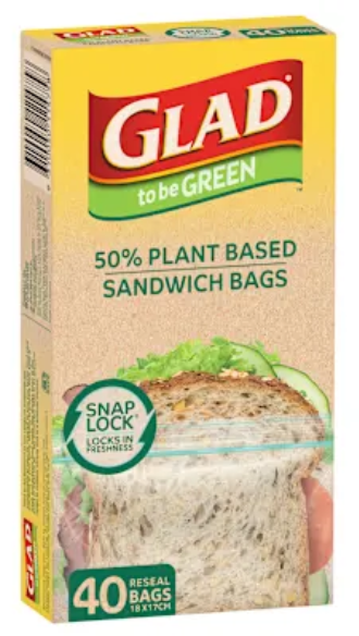 Glad Sandwich s/lock biobased bags 40