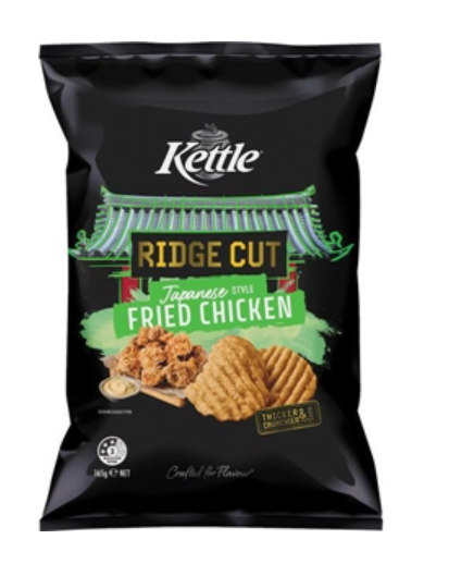 Kettle Ridge Cut Fried Chicken Potato Chips 165g