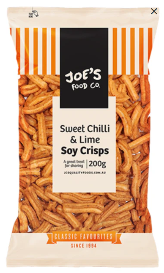JC's Soya Crisps Sweet Chilli & Lime 200g