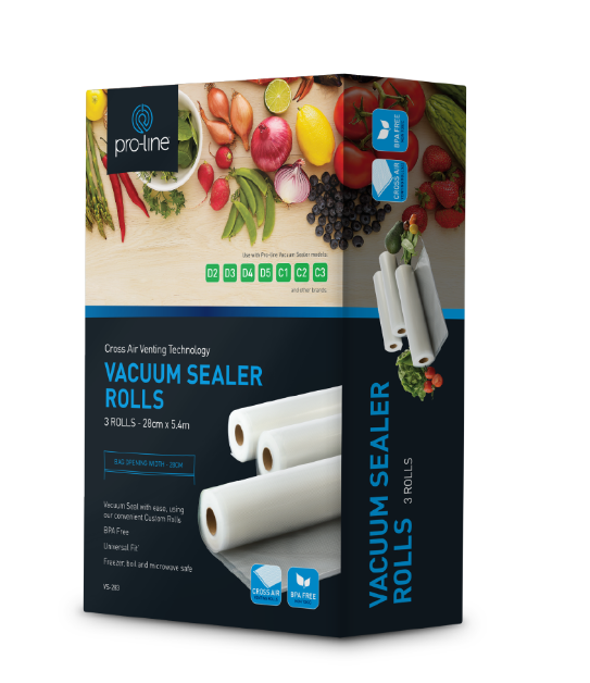 Pro-Line Vacuum Sealer Rolls 28cm x 5.4m 3pk