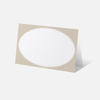 Byron & Yorke Place Card 90pk -Taupe Oval