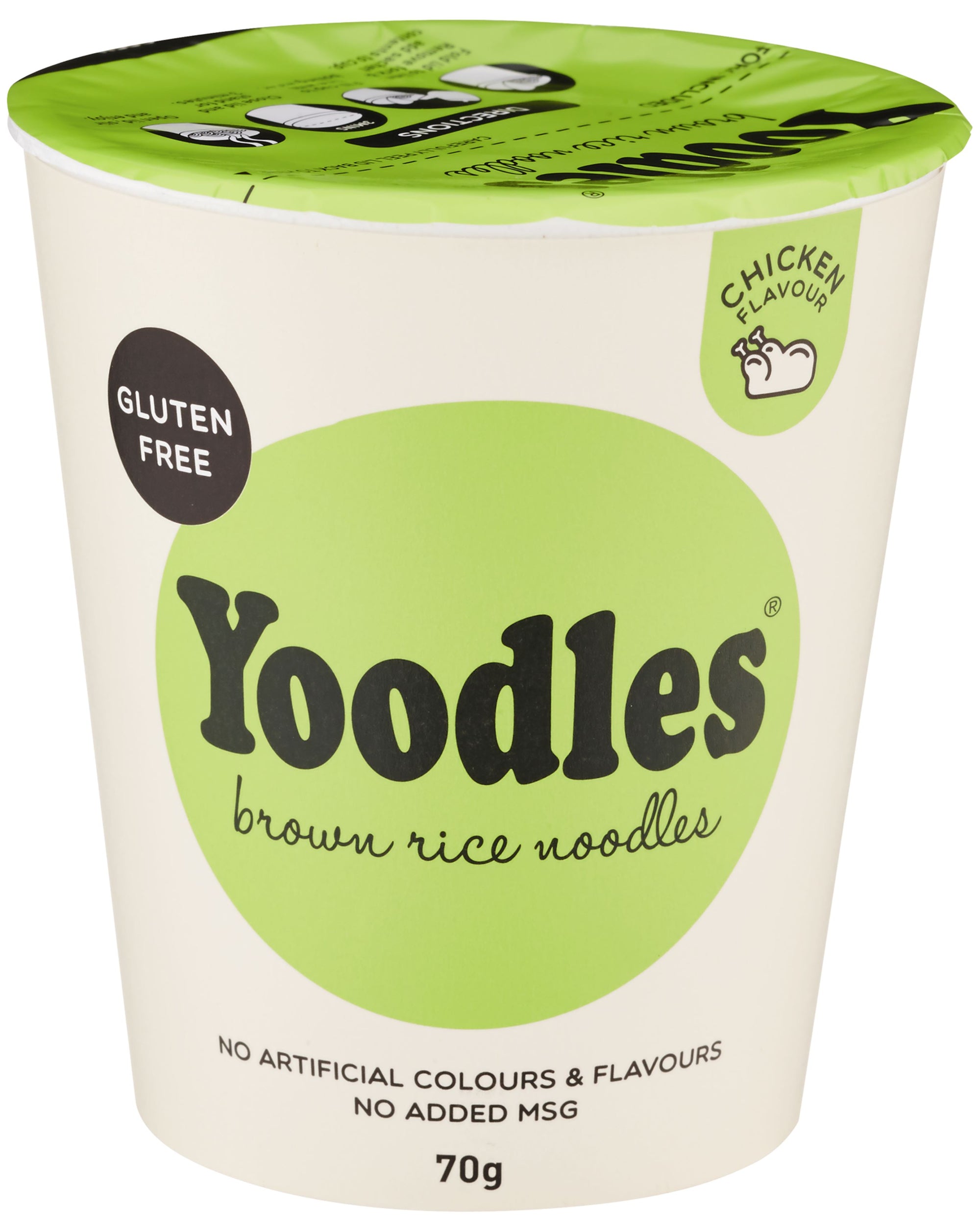 Yoodles Chicken Brown Rice Noodle Cup 70g