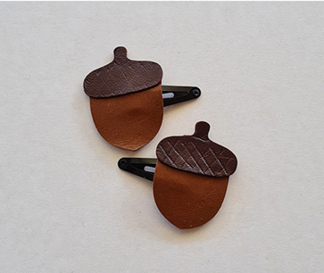Clips - Leather Acorn