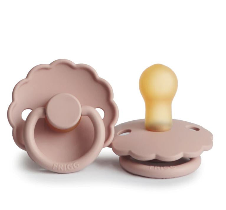 Dummy Frigg Pacifier - Natural Latex Size 1 - Daisy Blush
