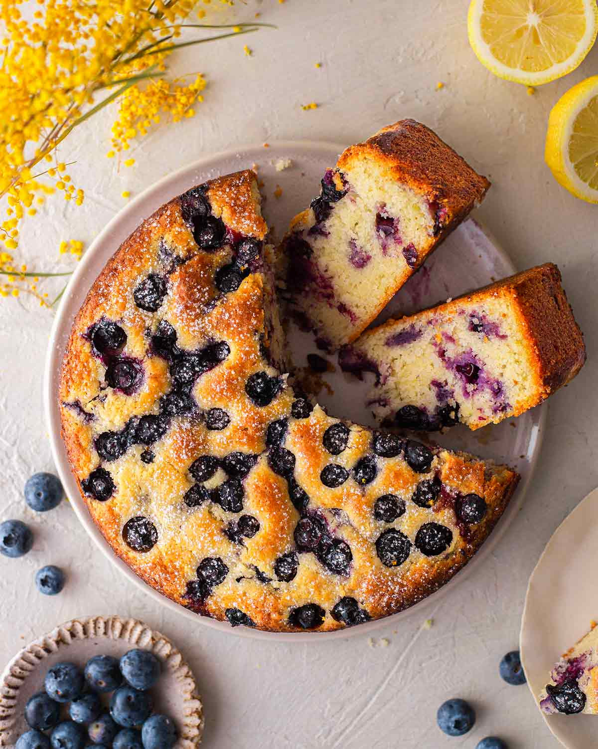 Lemon & Blueberry Cake GF Round 20cm