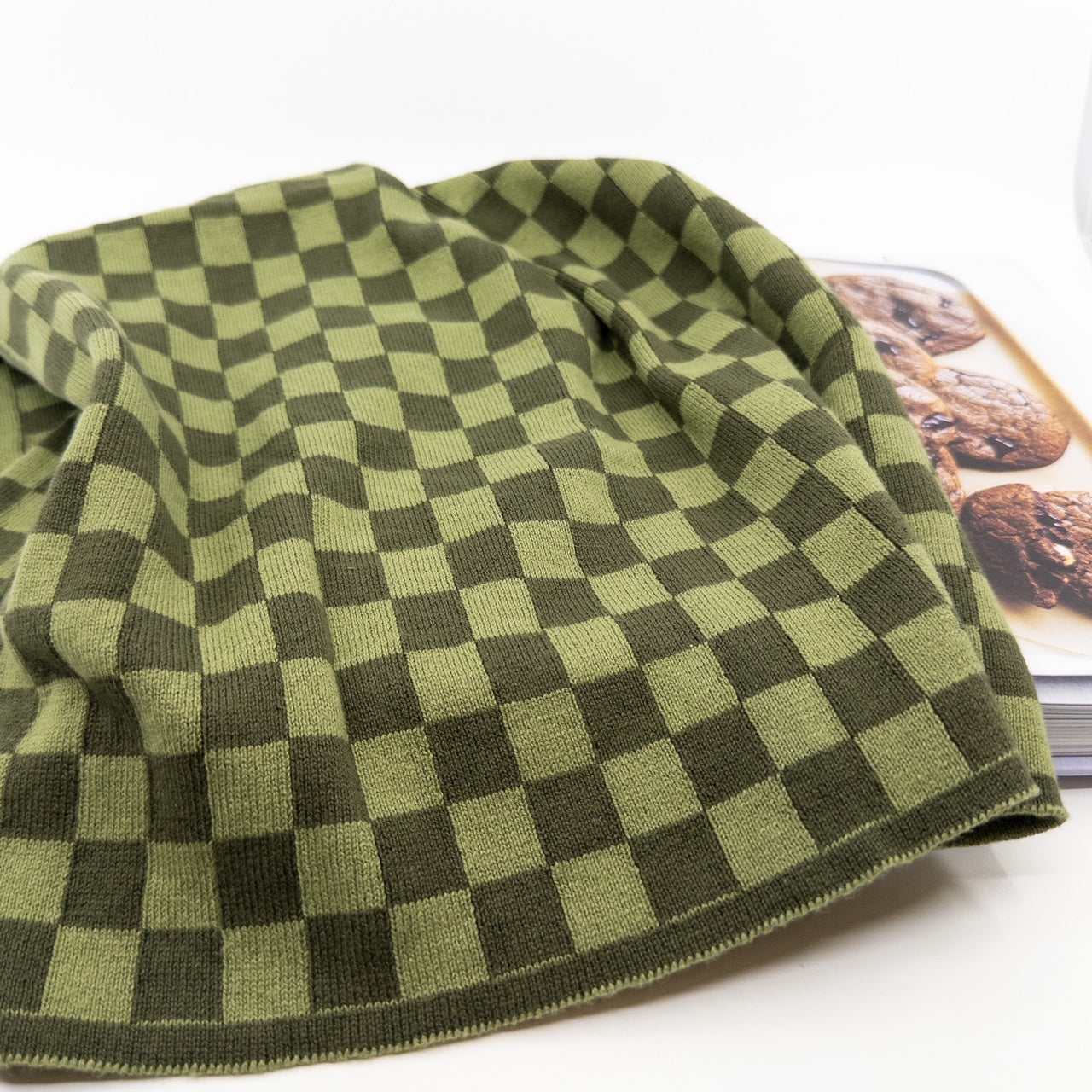 Ecovask Kitchen Towel Olive Moss Chequer