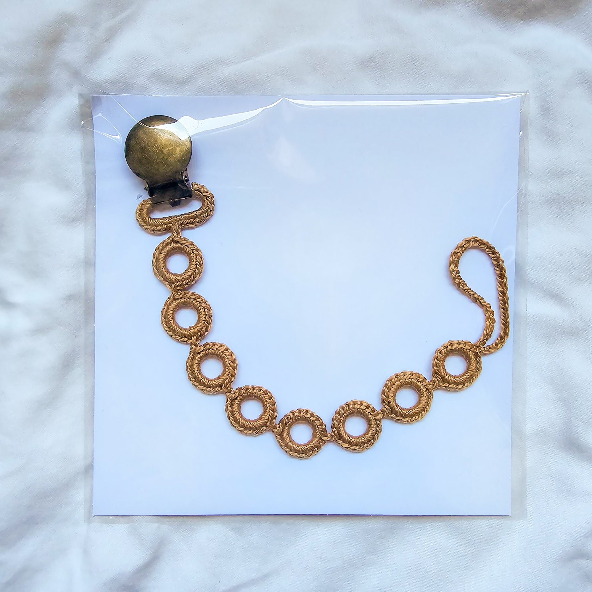Dummy Chain - Crochet Rings - Tan