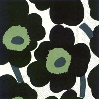 Marimekko Unikko white black 33cm Tissue Napkin 20pk