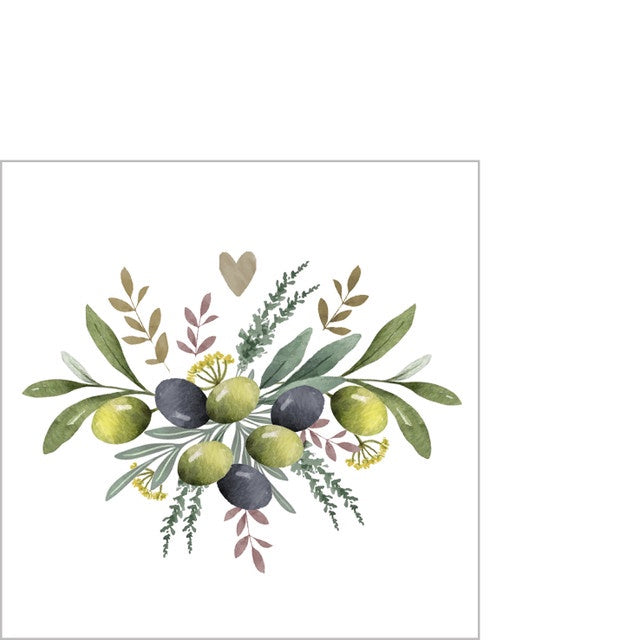 Olives & Herbs 25cm Tissue Napkin 20pk