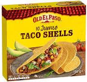 Old El Paso Taco Shells Jumbo 10s 190g