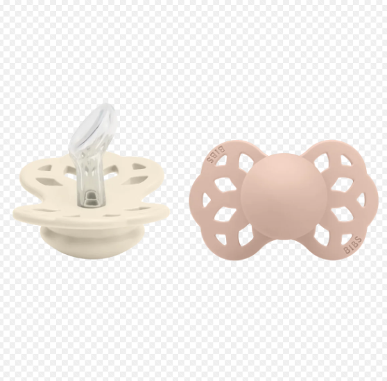 Dummy BIBS Size 2 - Infinity Anatomical  2 Pack - Ivory/Blush