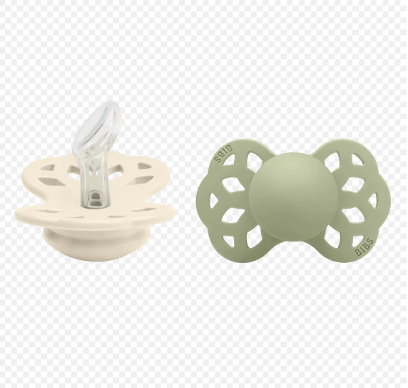 Dummy BIBS Size 2 - Infinity Anatomical 2 Pack - Ivory/Sage