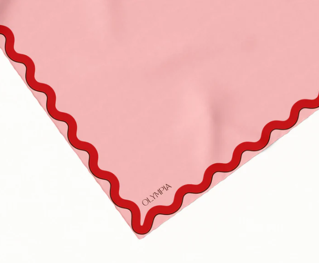 Olympia Sophie Silk Scarf Macaron/Cherry