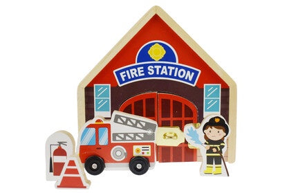 Metal Latch Playset Firestation