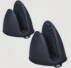 Silicone Heat Proof Mitts Black Pair