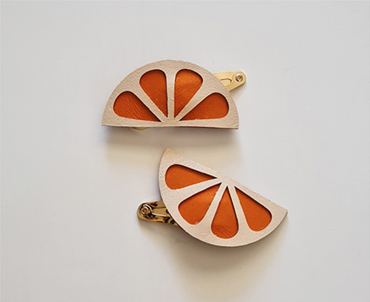 Clips - Leather Orange Slices