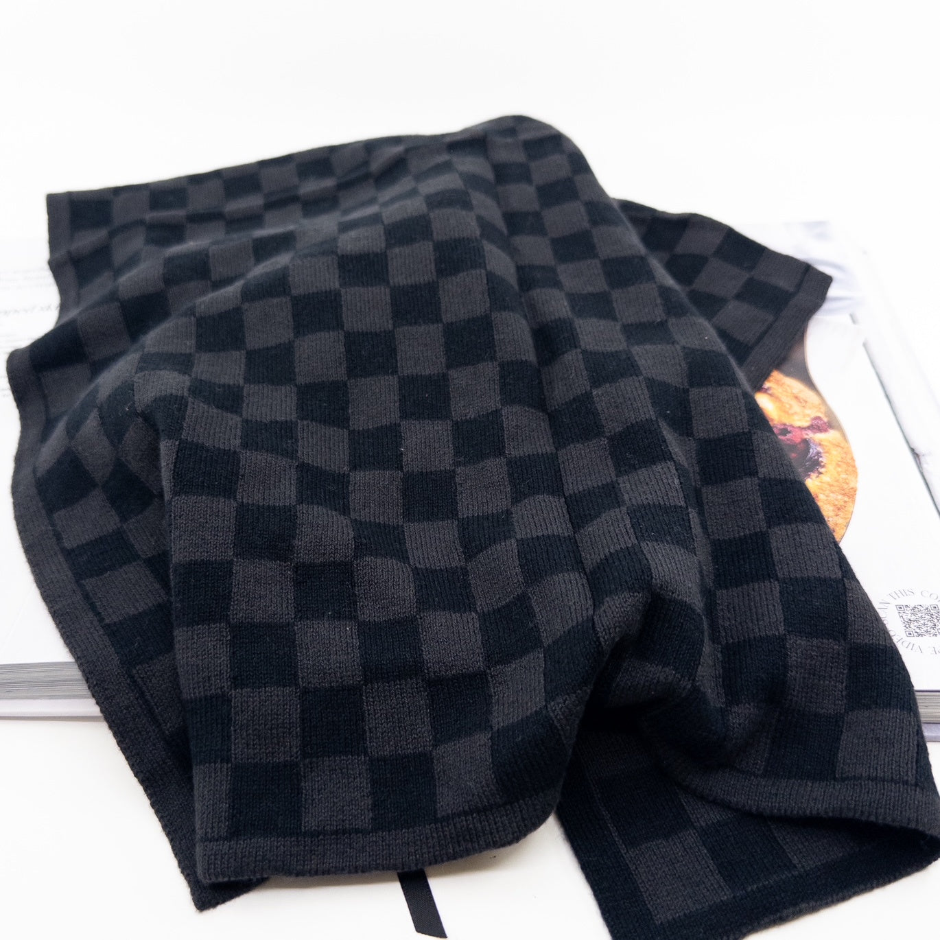 Ecovask Kitchen Towel Poppy Seed Chequer