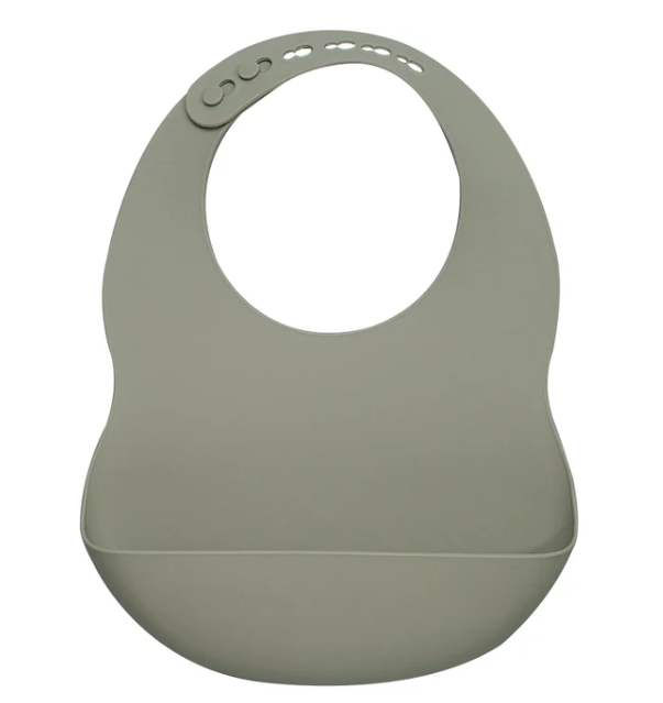 Bib - Silicone Pouch - Sage
