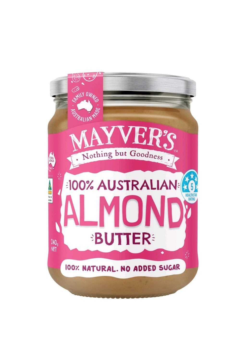 Mayvers Almond Butter 240g