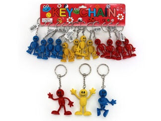 Bendable Smiley Man Keychain