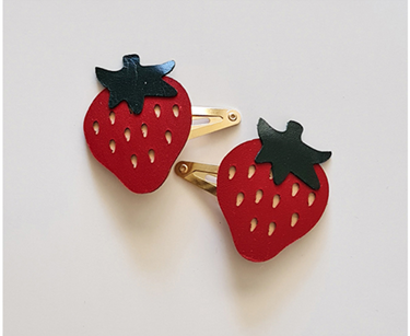 Clips - Leather Strawberry