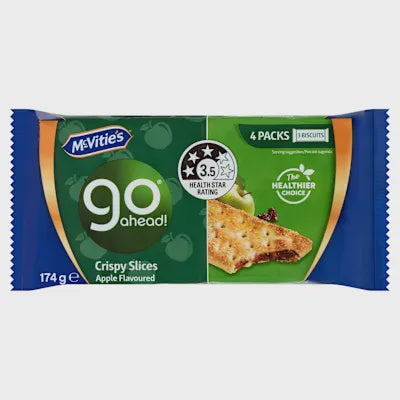 Mcvities Go Ahead Apple & Sultana Flavoured Slices 174g