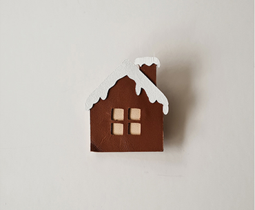 Brooch - Leather Winter House