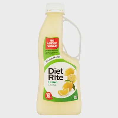 Diet Rite Lemon Cordial 1L