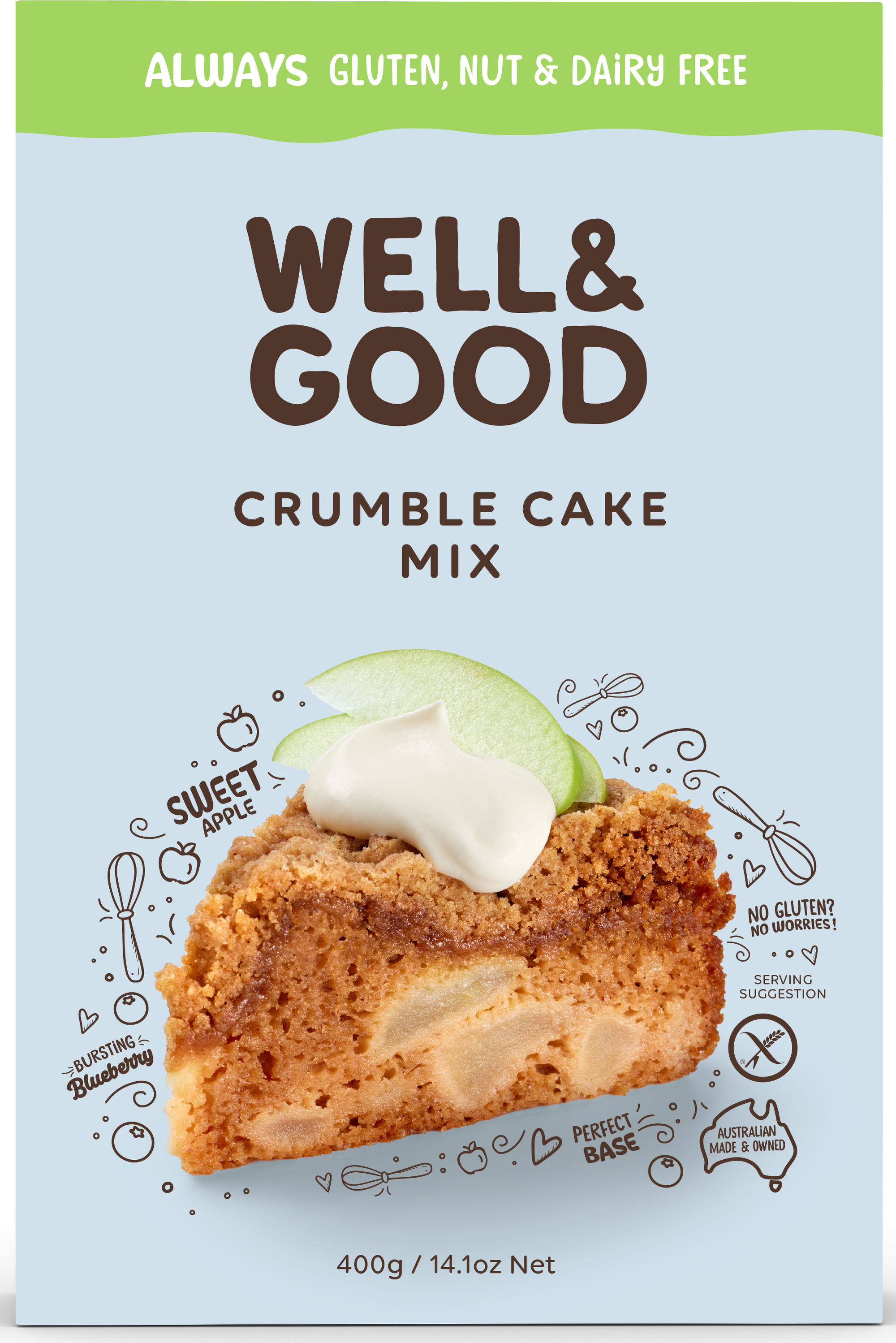 Well & Good Crumble Cake 400gm