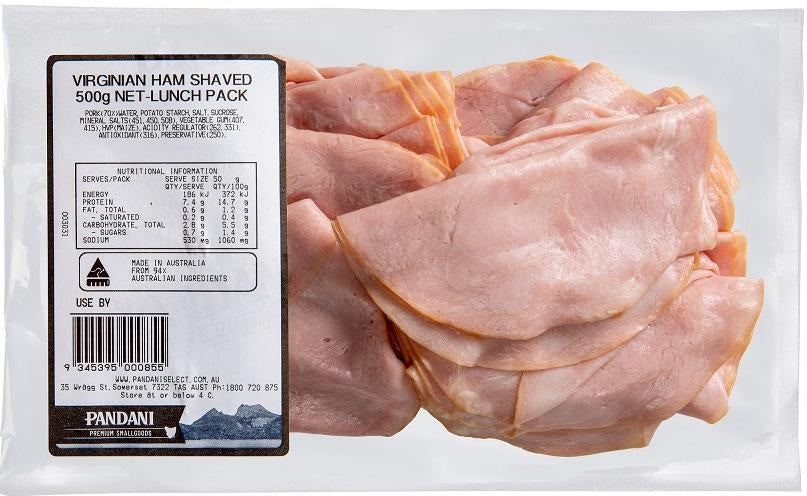 Pandani Virginian Ham Shaved 500g