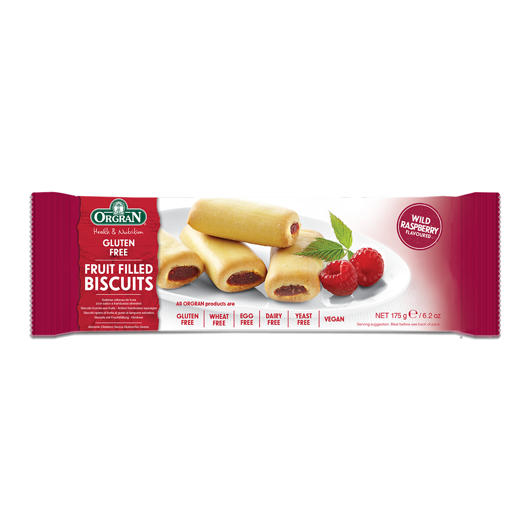 ORGRAN Wild Raspberry Fruit Filled Biscuits 175g