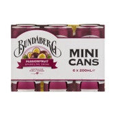 Bundaberg Passionfruit Mini Can 200ml 6pk