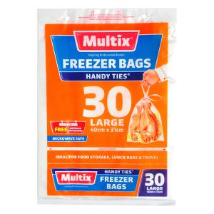 Multix Freezer Bag Handy Ties - Large 30 Pkt