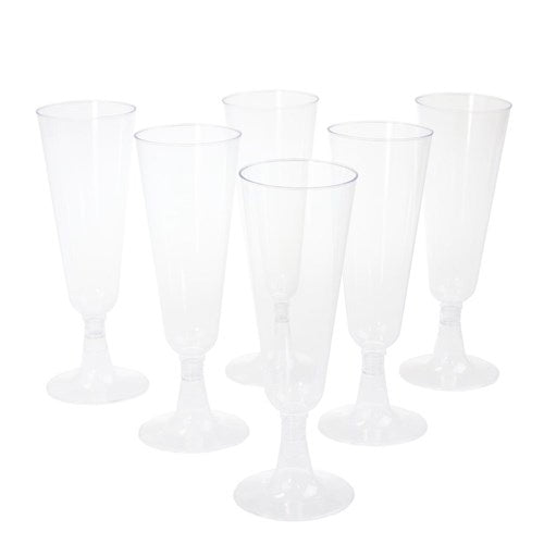Lemon & Lime Party Plastic Champagne Glasses 6pk