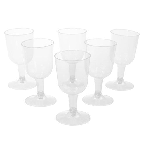 Lemon & Lime Party Plastic Wine Glasses 6pk