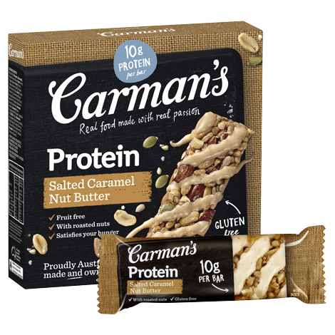 Carmans Salted Caramel Nut Butter Protein Bars 5pk (GF)