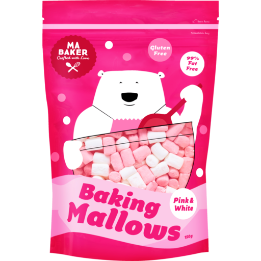 Ma Baker Mallows Pink & White 150g