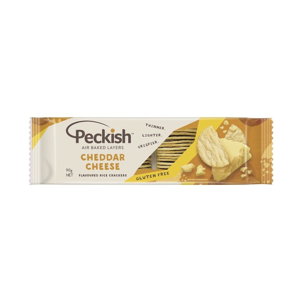 Peckish Thins Rice Crackers Cheddar Cheese 90g